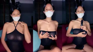 Jenna Kostum Bunny Transparan Pamer Toket